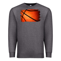 Charcoal Heather Basketball Brushstroke Premium Sweatshirt - RanaPortraitStore