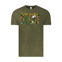 Vintage Olive one lucky nurse Vintage Tee - CowhideDigitalArt