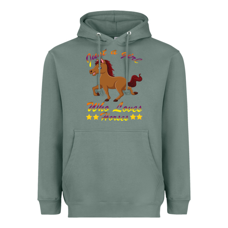 Just A Girl Who Loves Horses Heavyweight Hoodie by Bettercallsaul | Teevron