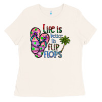 Bone life is better İn flip flops Ladies Tee - CowhideDigitalArt