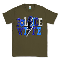 Army Green Police wife Classic Tee - FaDigitalArtStudio