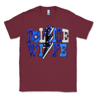 Burgundy Police wife Classic Tee - FaDigitalArtStudio
