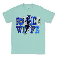 Seafoam Police wife Classic Tee - FaDigitalArtStudio