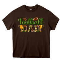 Chocolate Brown Football Dad Heavy Core Tee - BundleAndBundleShop