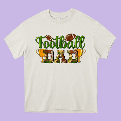Football Dad Heavy Core Tee Designed By Bundleandbundleshop