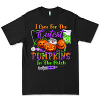 Black i care for the cutest pumpkins in the patch Premium Tee - BundleAndBundleShop