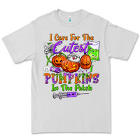 Dove Grey i care for the cutest pumpkins in the patch Premium Tee - BundleAndBundleShop