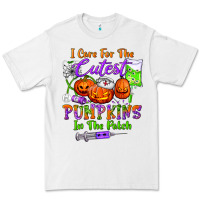 White i care for the cutest pumpkins in the patch Premium Tee - BundleAndBundleShop