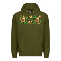Army Green avocados with wood and leopard background 15 oz mug Premium Hoodie - BarkalooDesign