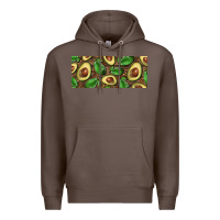 Coffee avocados with wood and leopard background 15 oz mug Premium Hoodie - BarkalooDesign