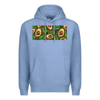 Colony Blue avocados with wood and leopard background 15 oz mug Premium Hoodie - BarkalooDesign