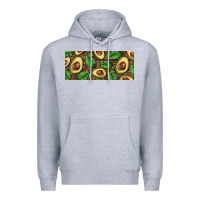 Heather Grey avocados with wood and leopard background 15 oz mug Premium Hoodie - BarkalooDesign