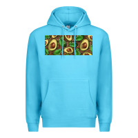 Ocean Blue avocados with wood and leopard background 15 oz mug Premium Hoodie - BarkalooDesign