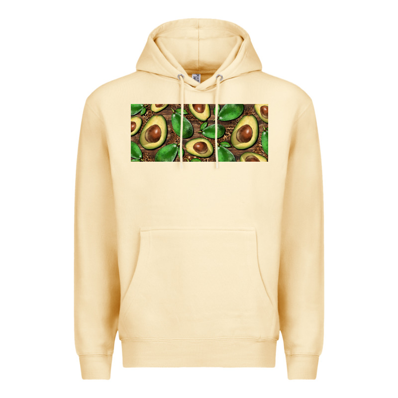 Avocados With Wood And Leopard Background 15 Oz Mug Premium Hoodie by BarkalooDesign | Teevron