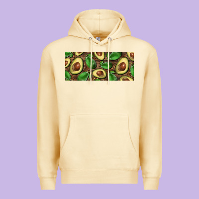 Avocados With Wood And Leopard Background 15 Oz Mug Premium Hoodie Designed By Barkaloodesign