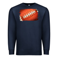 Navy Football Brushstroke Premium Sweatshirt - RanaPortraitStore
