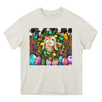 Cream Easter Bunny Tumbler Heavy Core Tee - BundleAndBundleShop