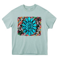 Arona cowhide and serape gemstone background Heavy Core Tee - RanaPortraitStore