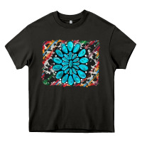 Asphalt cowhide and serape gemstone background Heavy Core Tee - RanaPortraitStore