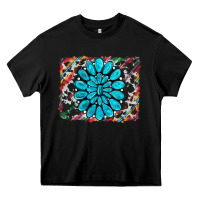 Black cowhide and serape gemstone background Heavy Core Tee - RanaPortraitStore