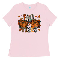 Bubblegum Pink fall vibes Ladies Tee - SublimationCraftShop