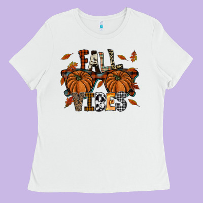 Fall Vibes Ladies Tee Designed By Sublimationcraftshop