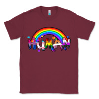 Burgundy Human pride Classic Tee - FaDigitalArtStudio