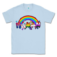Dusty Blue Human pride Classic Tee - FaDigitalArtStudio
