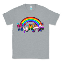 Heather Grey Human pride Classic Tee - FaDigitalArtStudio