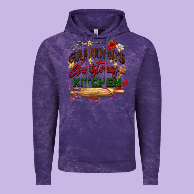 Grandma's Christmas Kitchen Vintage Hoodie Designed By Barkaloodesign