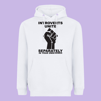Introverts Unite Seperately In Your Own Homes Heavyweight Hoodie Designed By Bettercallsaul