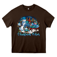 Chocolate Brown christmas vibes Heavy Core Tee - FaDigitalArtStudio