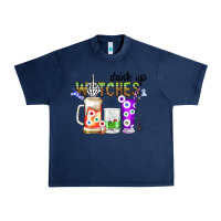 Navy Drink Up Witches Urban Heavy Tee - CowhideDigitalArt