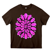 Chocolate Brown pink gemstone Heavy Core Tee - RanaPortraitStore