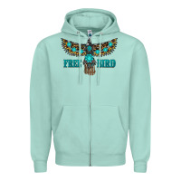 Turquoise Freebird Zipper Hoodie | Teevron