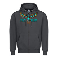 Smoke turquoise freebird Zipper Hoodie - RanaPortraitStore