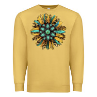 Antique Gold Gemstone Sunflower Premium Sweatshirt - RanaPortraitStore