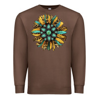 Chestnut Gemstone Sunflower Premium Sweatshirt - RanaPortraitStore