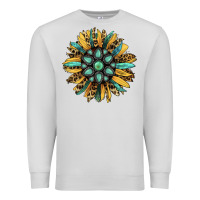 Dove Grey Gemstone Sunflower Premium Sweatshirt - RanaPortraitStore