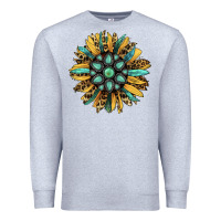 Heather Grey Gemstone Sunflower Premium Sweatshirt - RanaPortraitStore