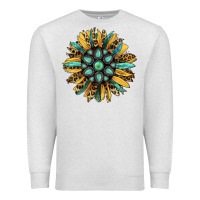 Oatmeal Heather Gemstone Sunflower Premium Sweatshirt - RanaPortraitStore