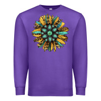 Purple Gemstone Sunflower Premium Sweatshirt - RanaPortraitStore