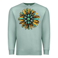 Seafoam Gemstone Sunflower Premium Sweatshirt - RanaPortraitStore