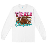 White Tackle Cancer Long Sleeve Tee - Artiststas