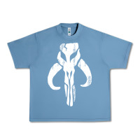 Pebble Blue mandorian skull Urban Heavy Tee - artisFamous