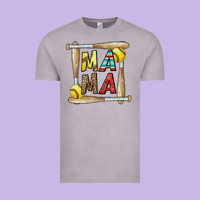 Softball Mama Vintage Tee Designed By Cowhidedigitalart