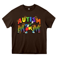 Chocolate Brown Autism mom Heavy Core Tee - FaDigitalArtStudio