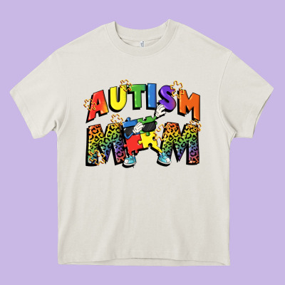 Autism Mom Heavy Core Tee Designed By Fadigitalartstudio