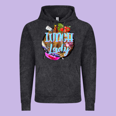 Western Lunch Lady Vintage Hoodie Designed By Barkaloodesign