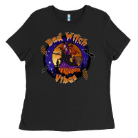 Black bad witch vibes Ladies Tee - SublimationCraftShop